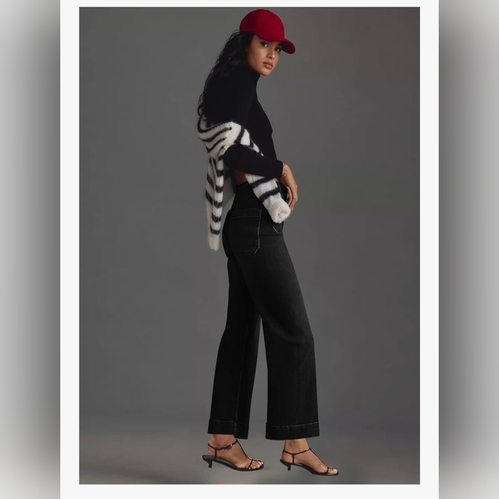 KUNMI Women's Wide Leg High Waisted Stretchy Straight Leg Jeans #1095 NWOT - Picture 6 of 12